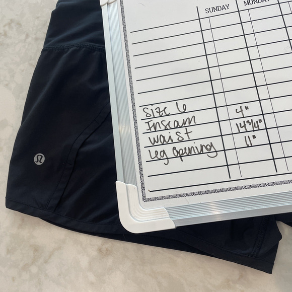 Lululemon Women's Run Times 4" Inseam Shorts Size 6 Black Outdoor Active Running - Picture 10 of 10